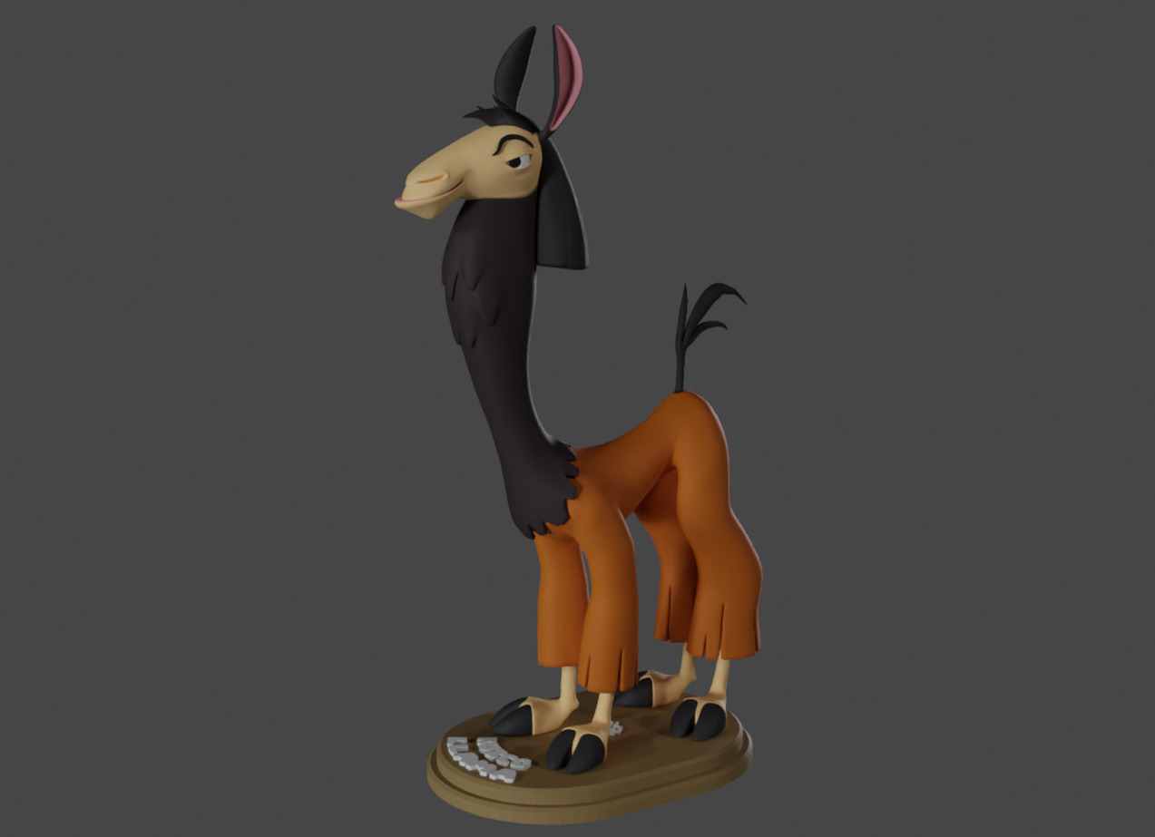 Emperor Kuzco Llama 3D print model_3