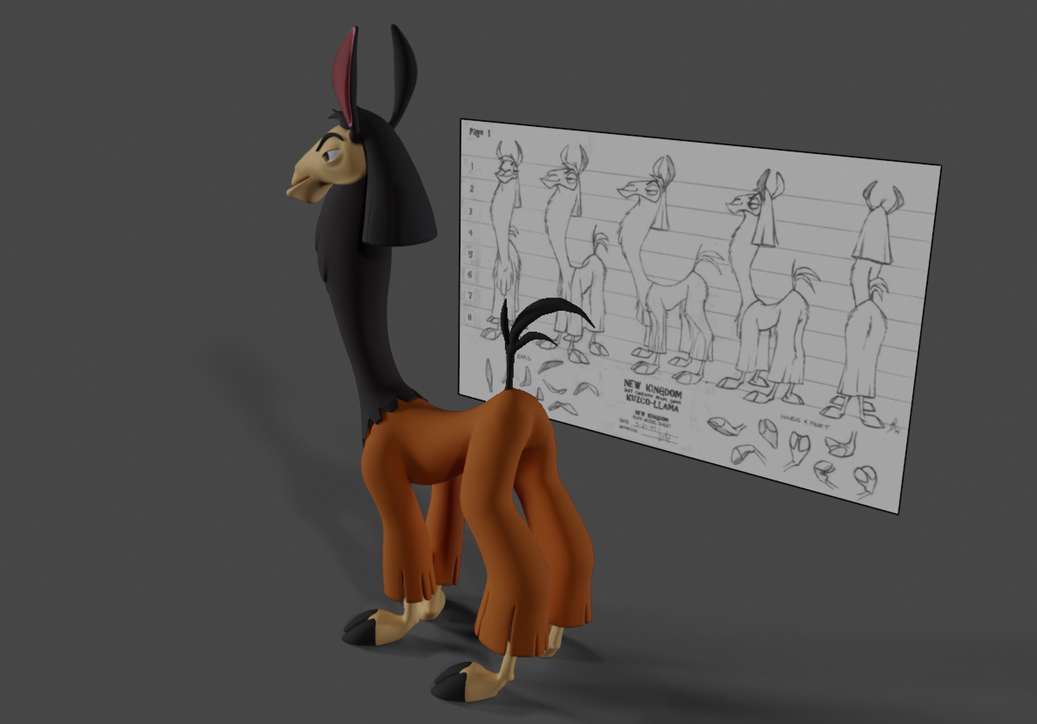 Emperor Kuzco Llama 3D print model_5