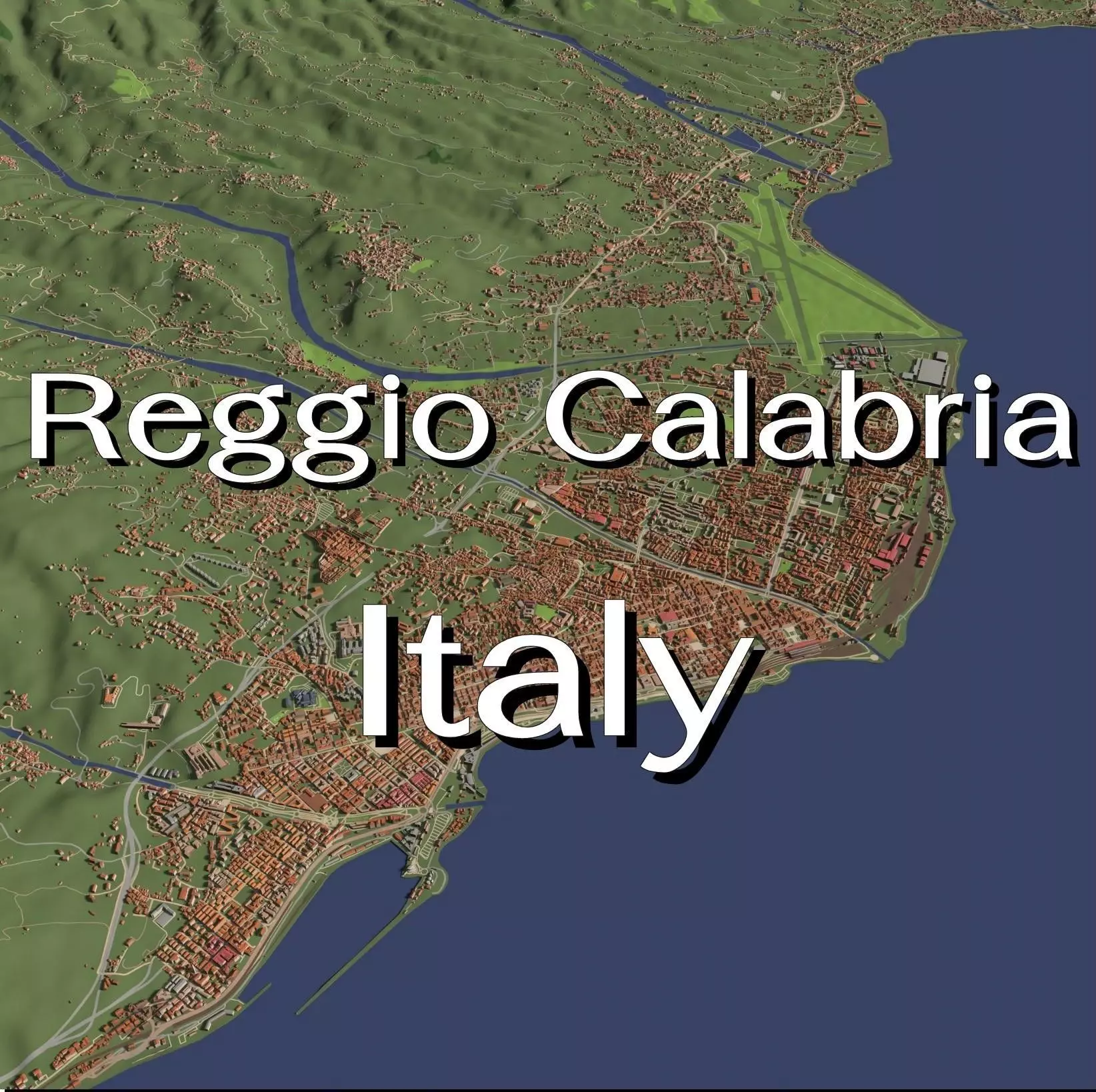 Reggio Calabria Italy - city and urban 3D model