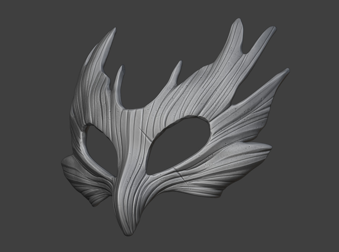 Wooden Bird Mask For 3d Print 3D print model_2