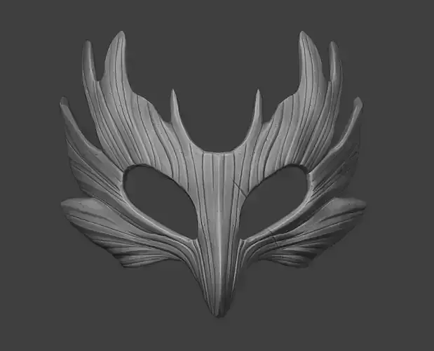 Wooden Bird Mask For 3d Print 3D print model