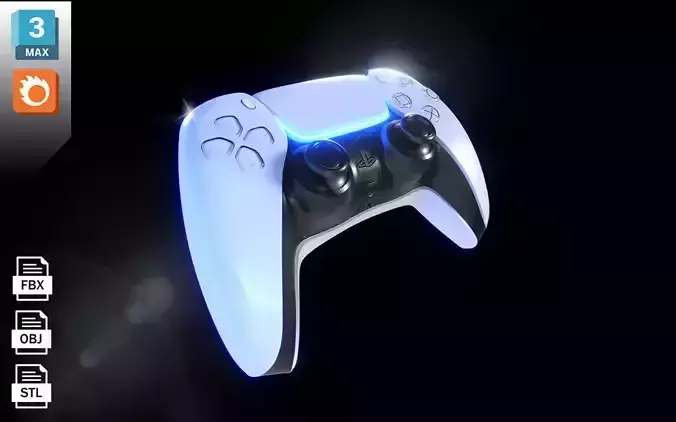 PS5 Controller Free low-poly 3D model
