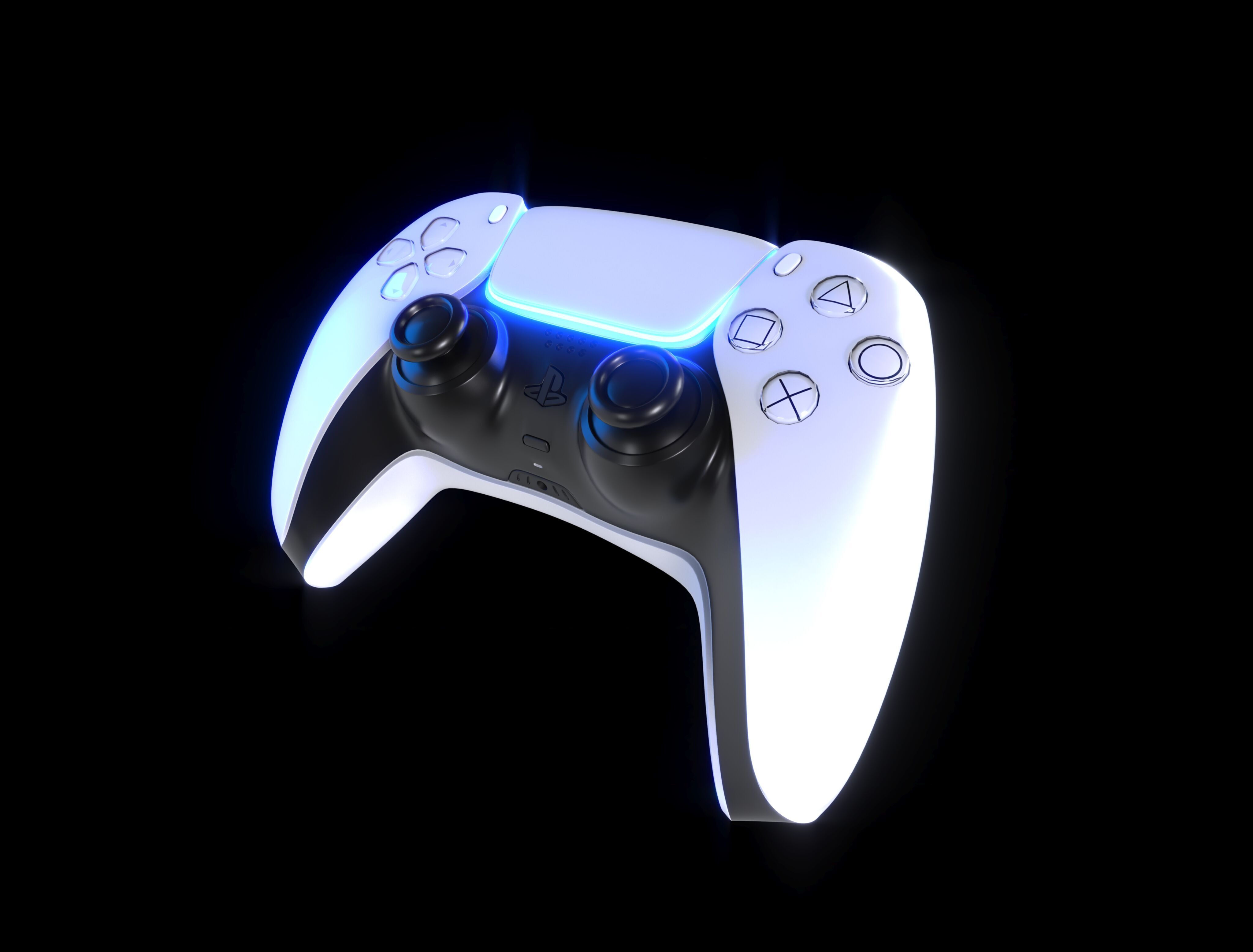 PS5 Controller Free low-poly 3D model_2