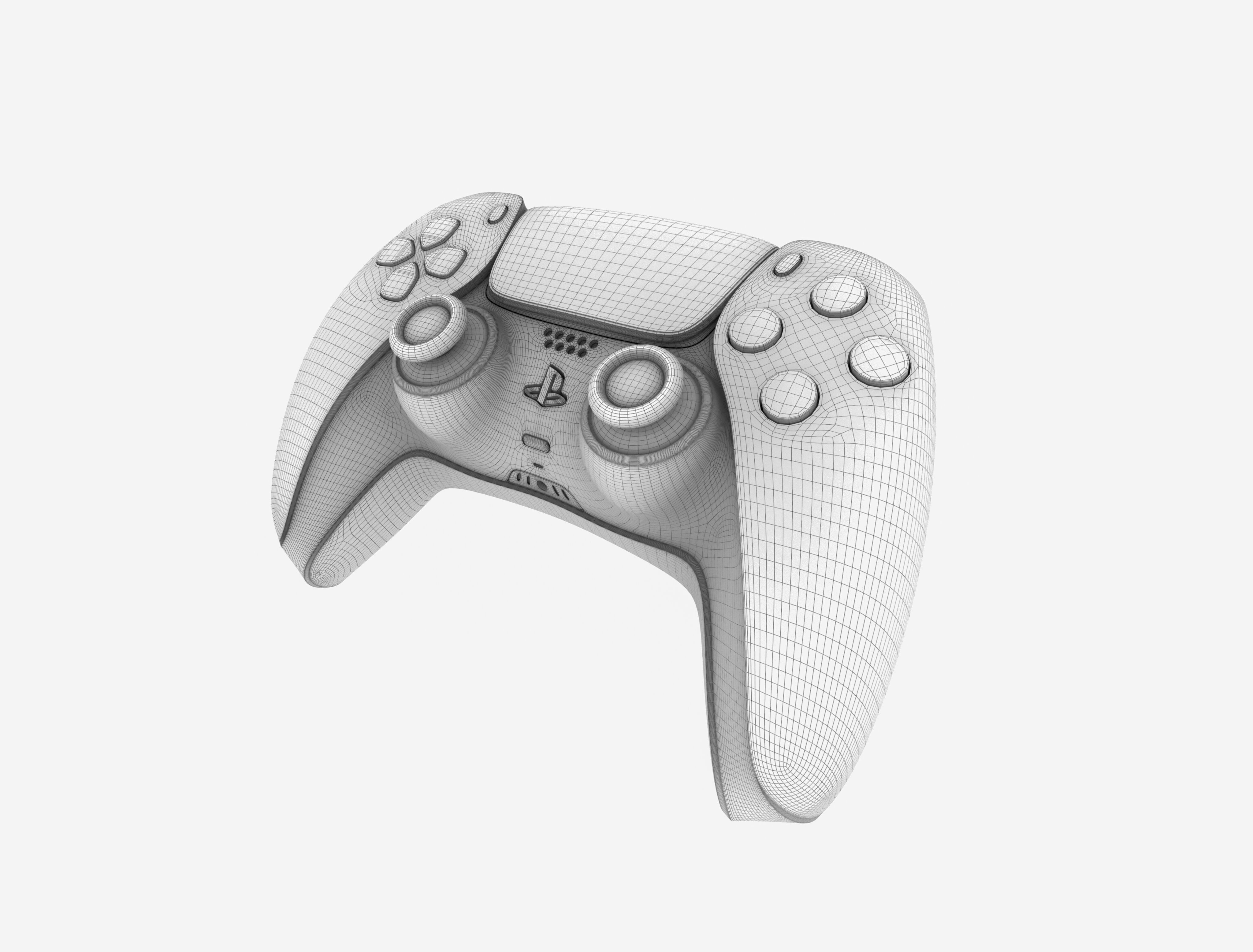 PS5 Controller Free low-poly 3D model_4