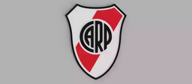 River Plate shield logo 2022 - Current Wall Picture 3D print model