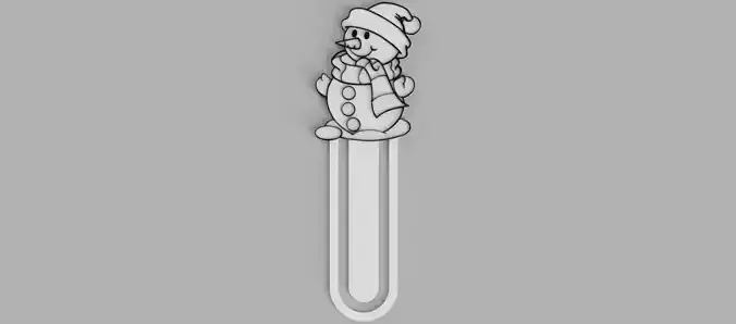 Snowman Christmas Bookmark