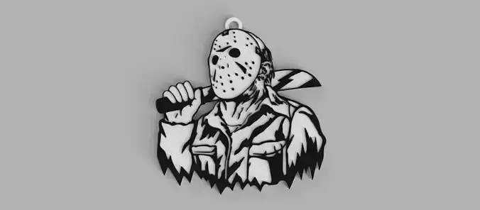 Friday the 13th Jason Voorhees Haloween Keychain - Pendant