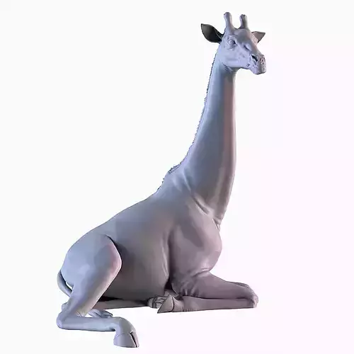 Giraffe Lying Down 3D print model
