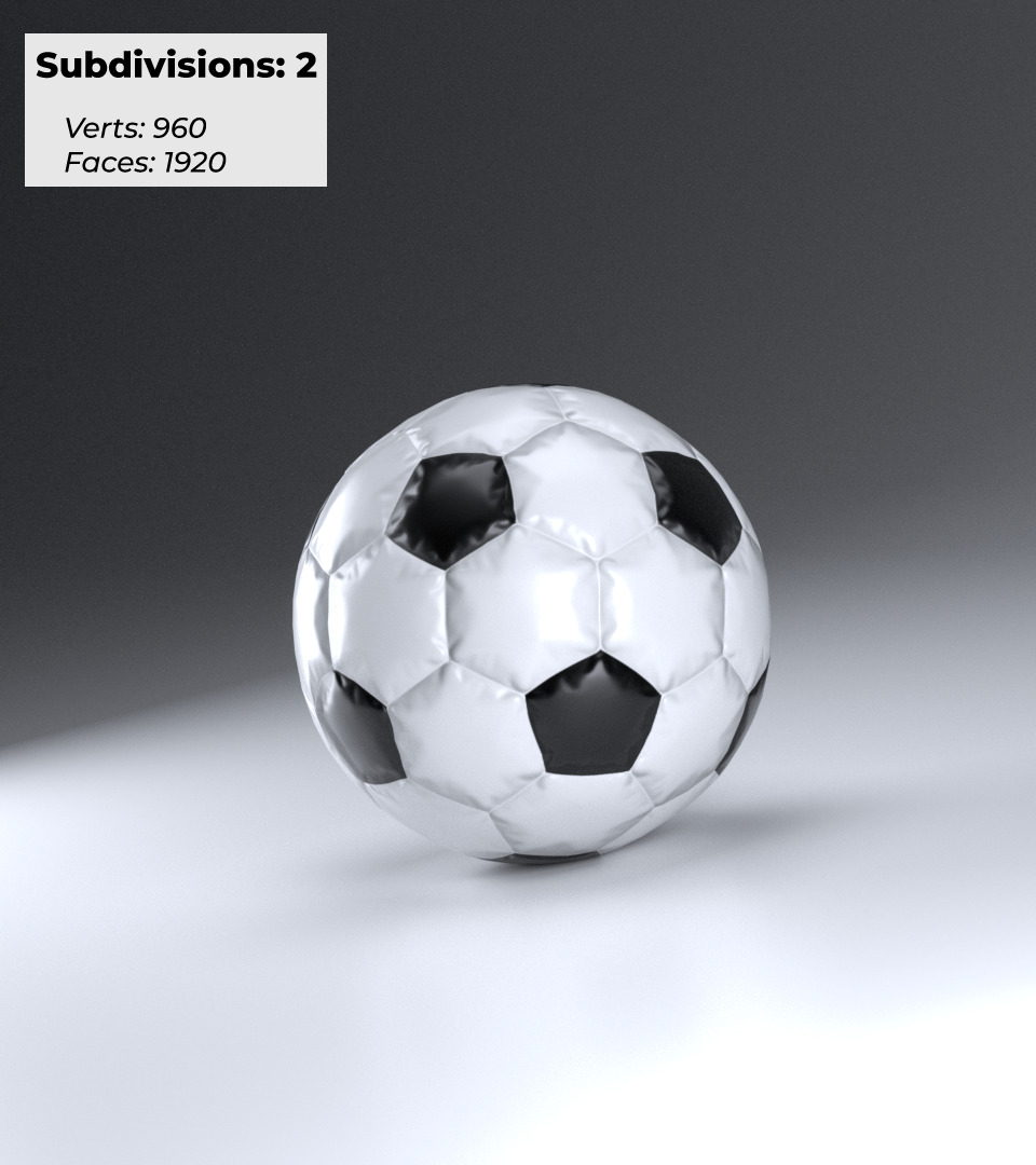Soccer Ball - PBR Low Poly Low-poly 3D model_5