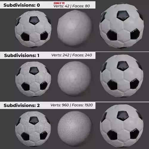 Soccer Ball - PBR Low Poly
