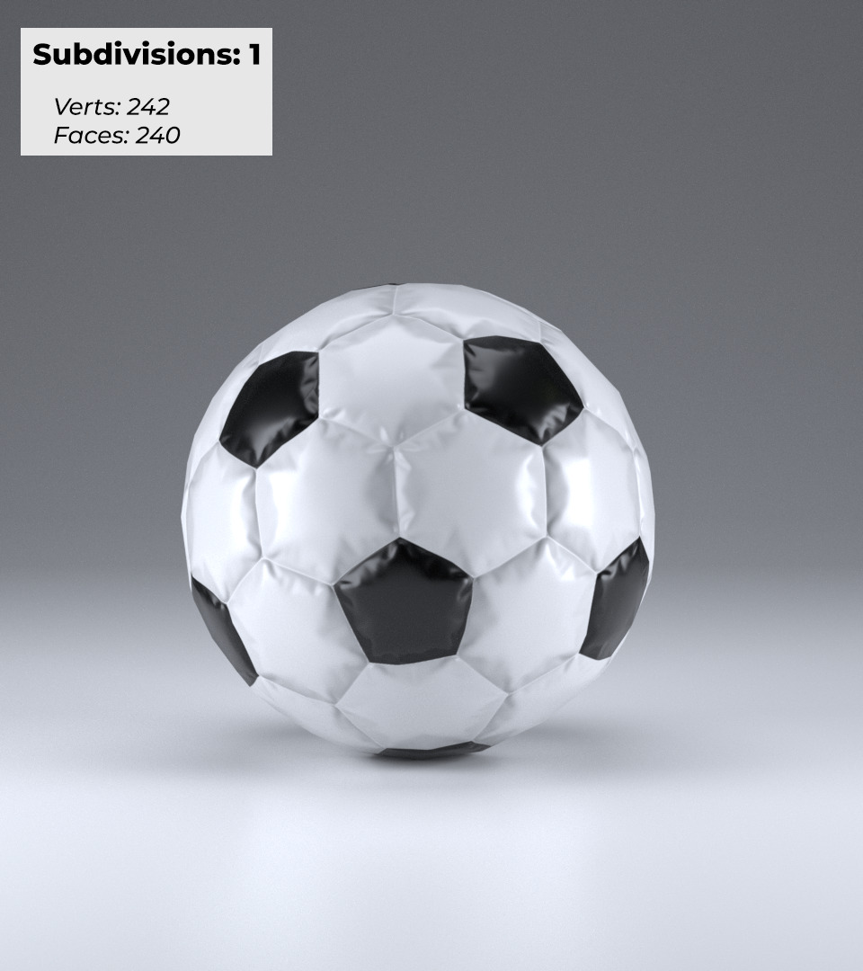 Soccer Ball - PBR Low Poly Low-poly 3D model_6