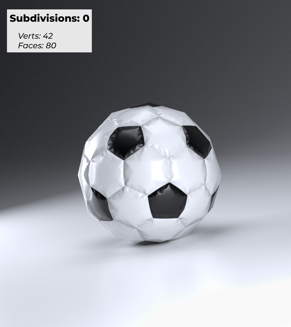 Soccer Ball - PBR Low Poly Low-poly 3D model_9