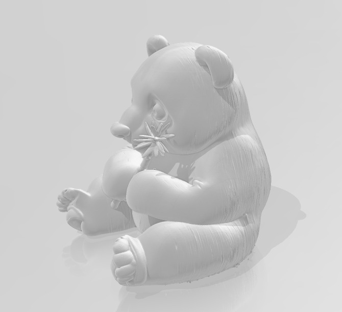 Panda 3D Printable Model STL OBJ 3D print model_4