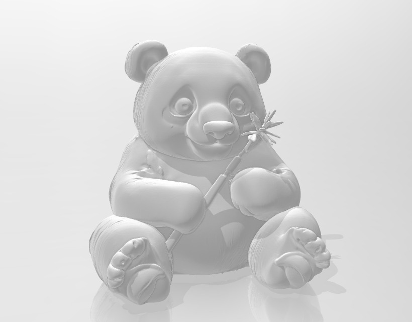 Panda 3D Printable Model STL OBJ 3D print model_3