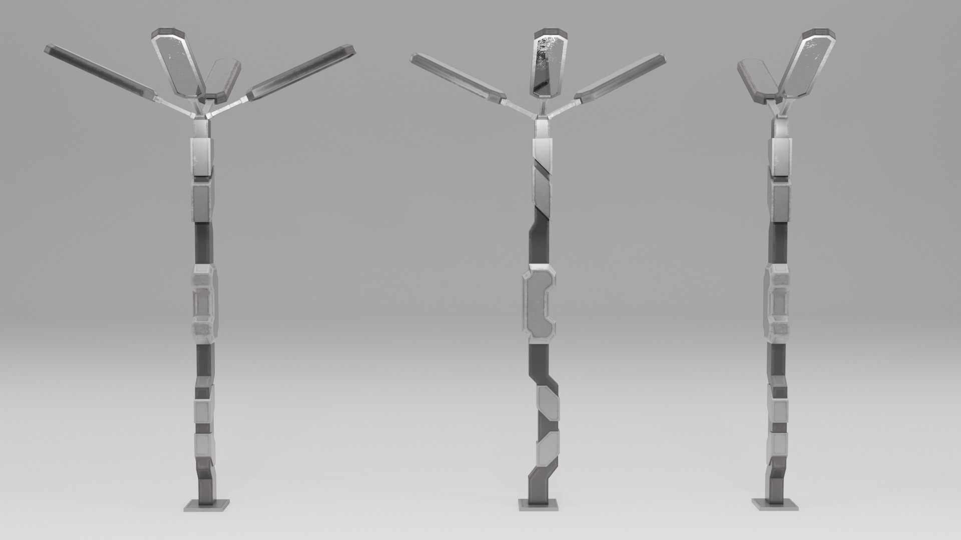 Game Ready Sci Fi Lights Pack Low-poly 3D model_3