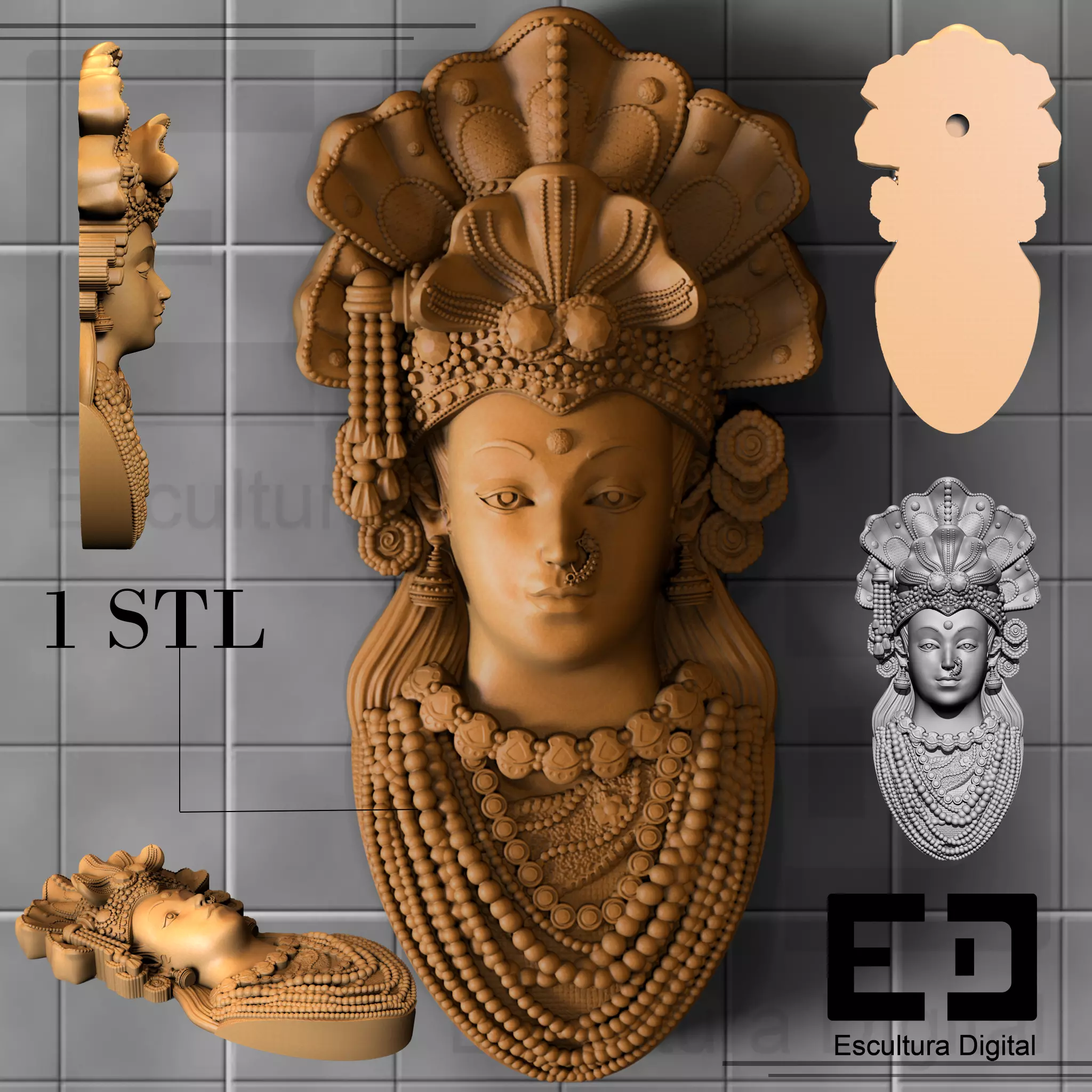 Durga - Ornamento 3D print model_0