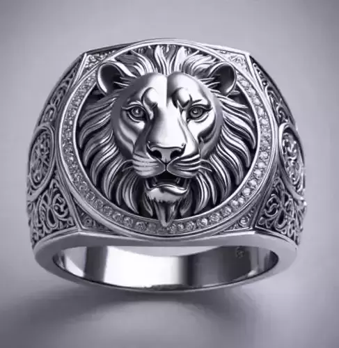 Lion Ring 3D-print model file-3