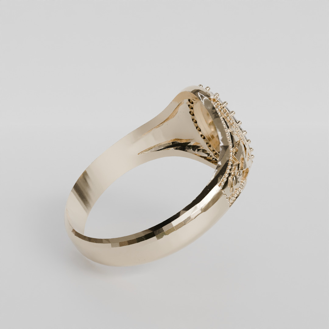 miraculous medal ring 3D print model_3
