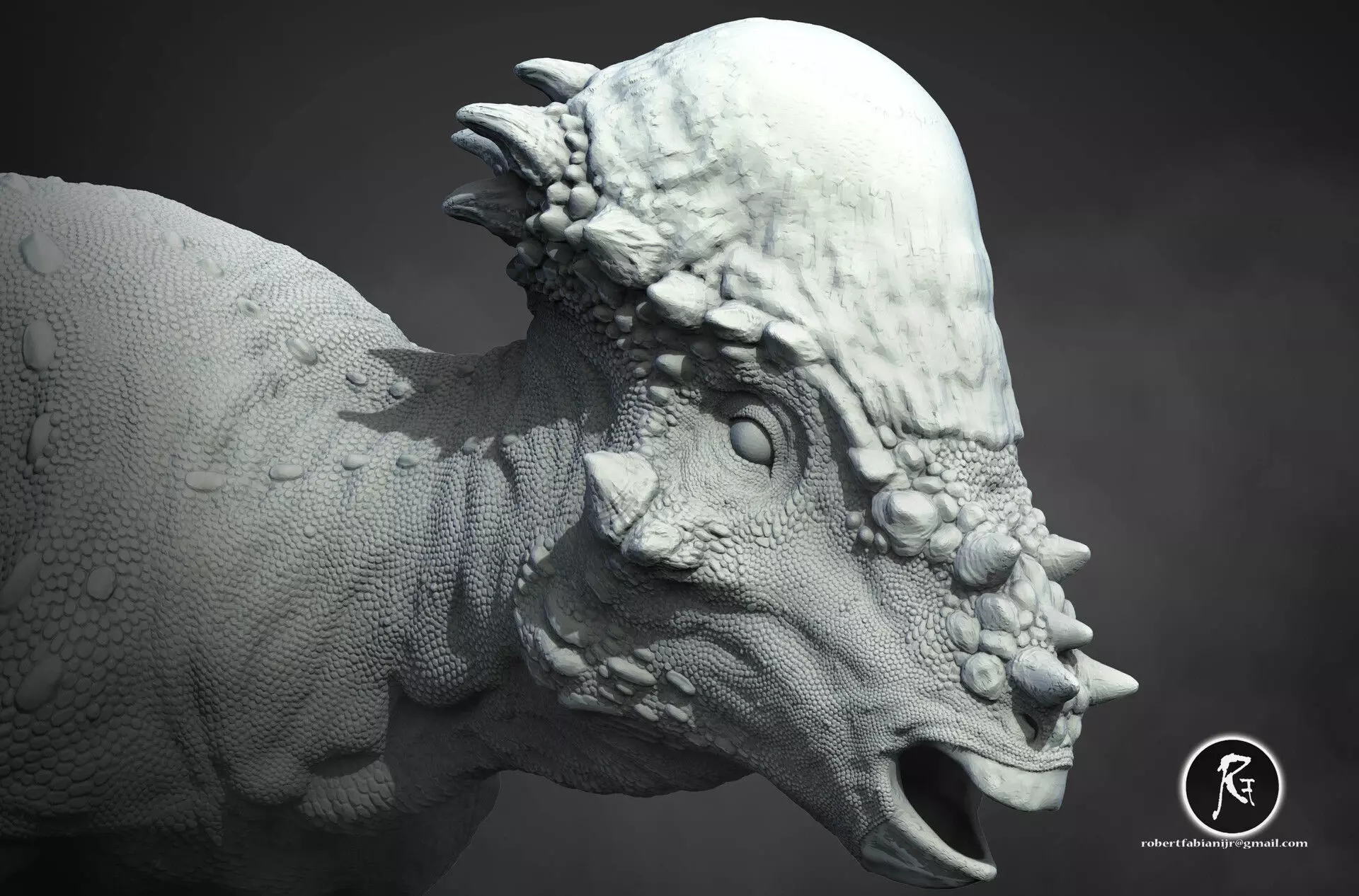 Pachycephalosaurus 3D print model_0