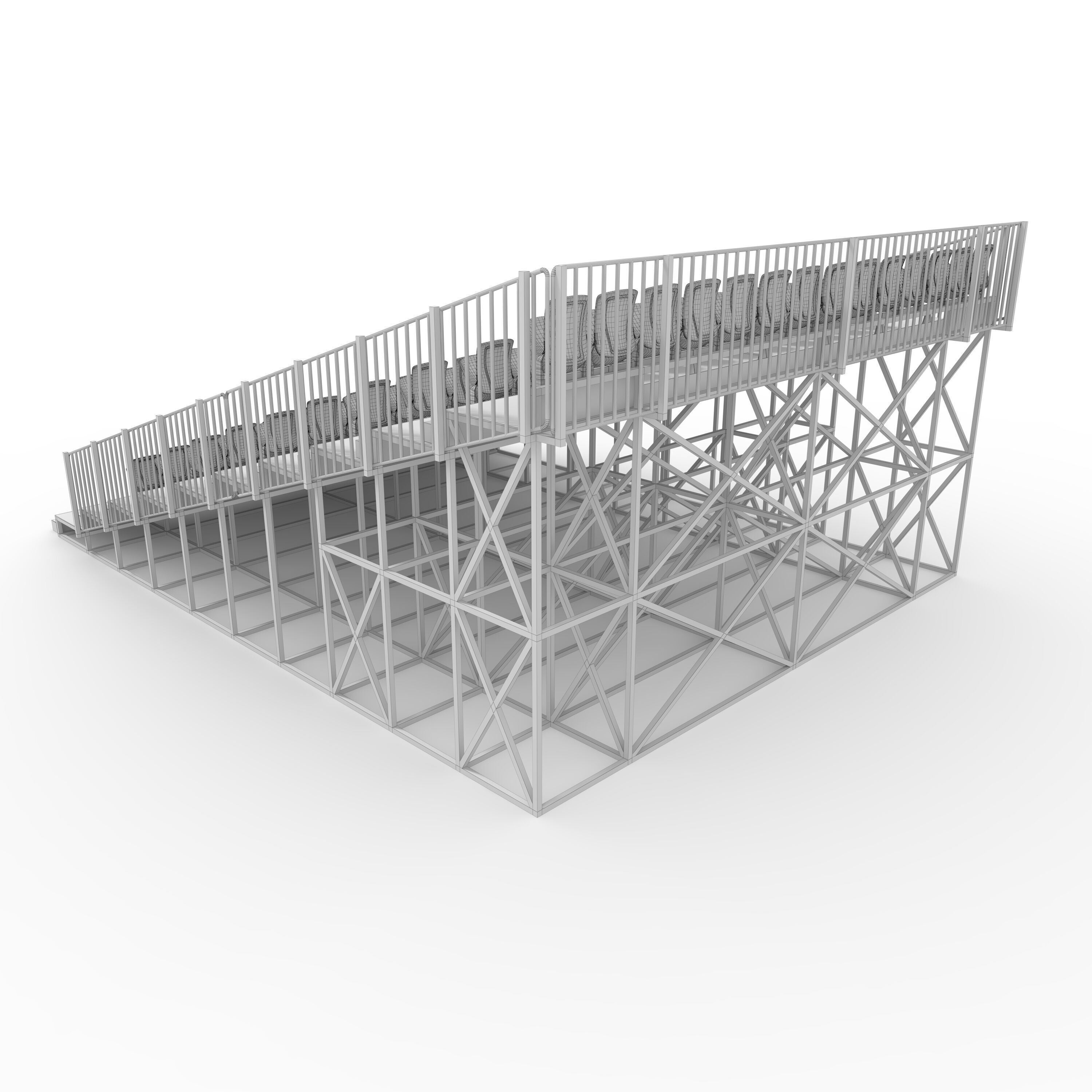 Bleachers 36 3D model_7
