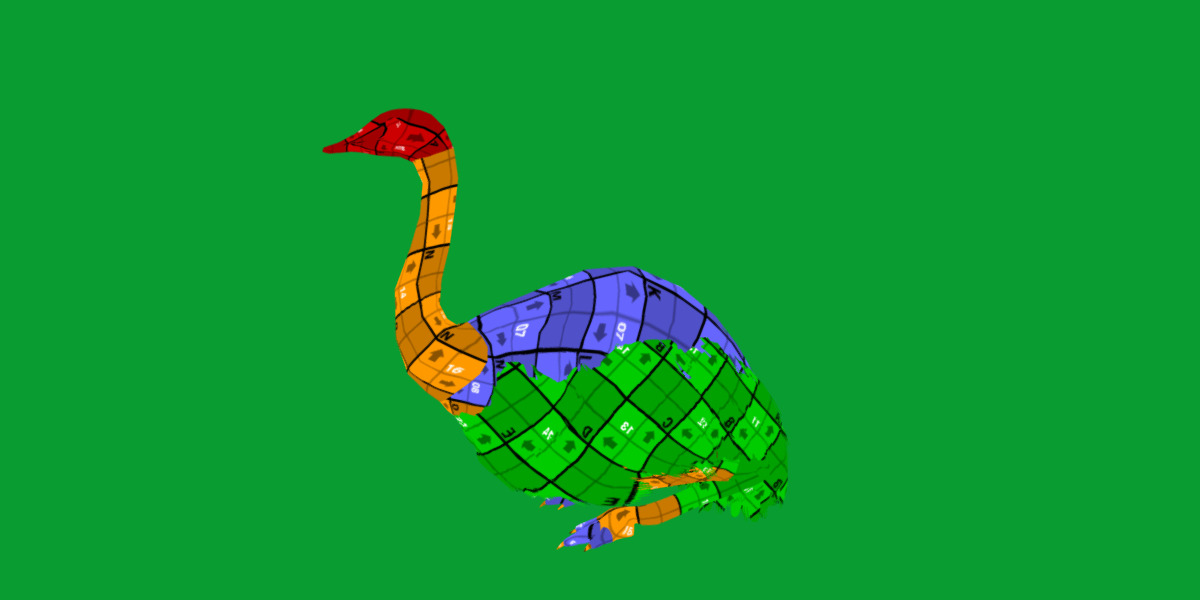 Rheas American Ostrich Low-poly 3D model_16