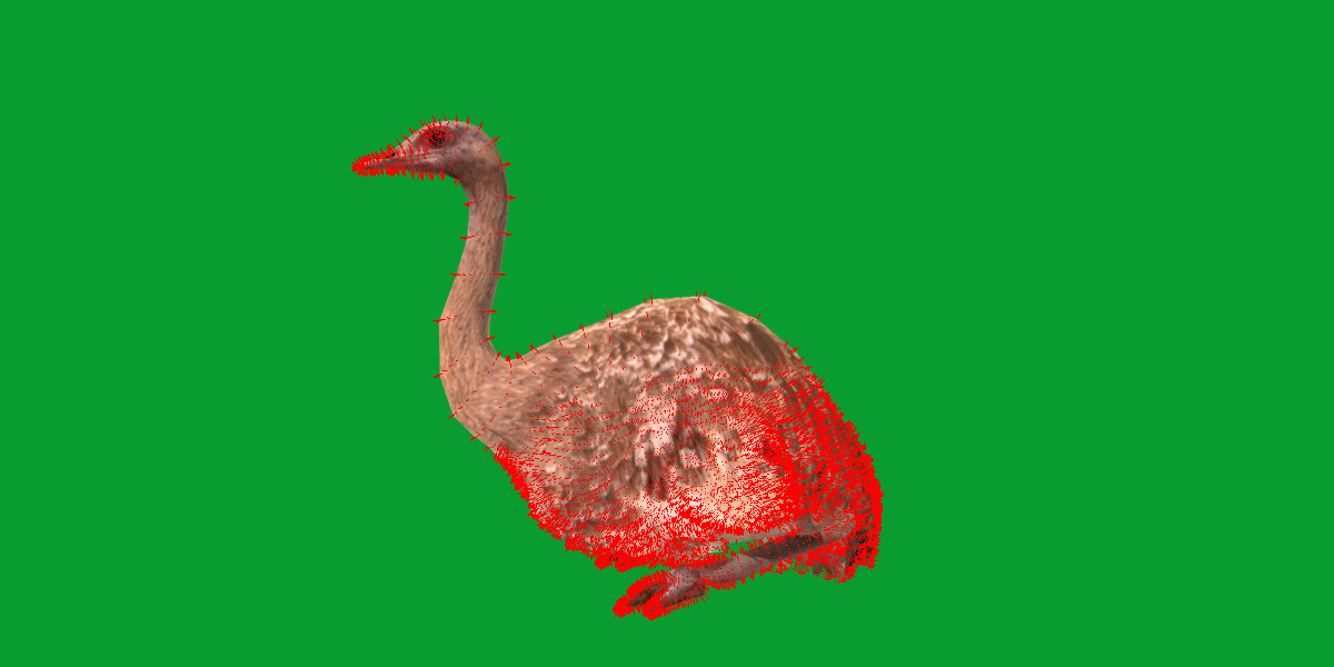 Rheas American Ostrich Low-poly 3D model_15