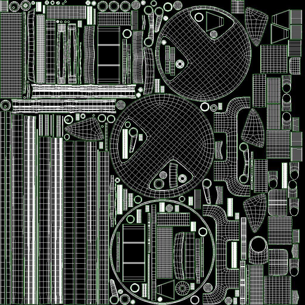 SciFi Bunker Door Low-poly 3D model_21