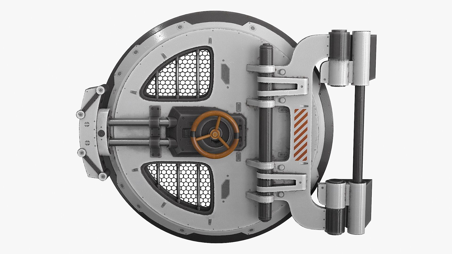 SciFi Bunker Door Low-poly 3D model_4