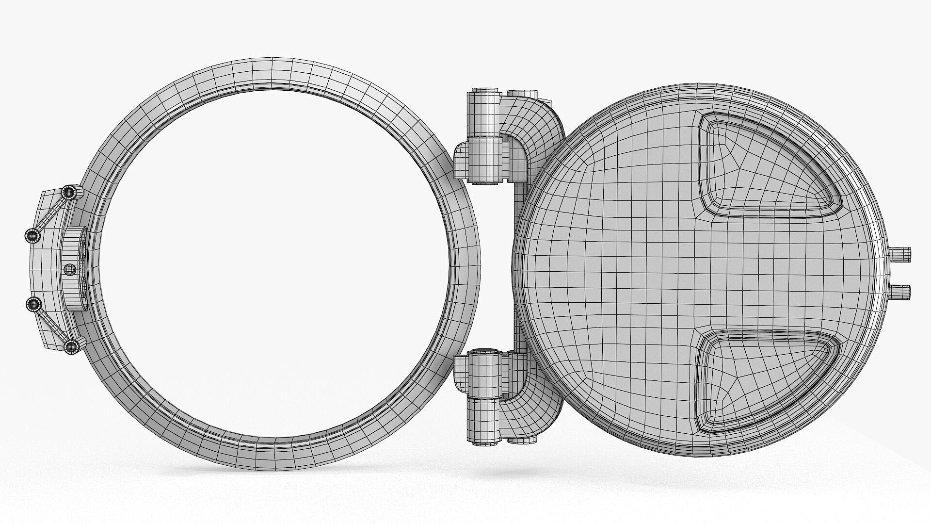 SciFi Bunker Door Low-poly 3D model_20