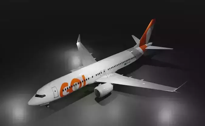 GOL Boeing 737Max 8 low poly 3D Model  Low-poly 3D model