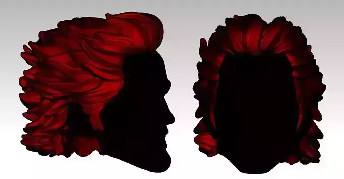 3D Hair style for Man V07 3D print model