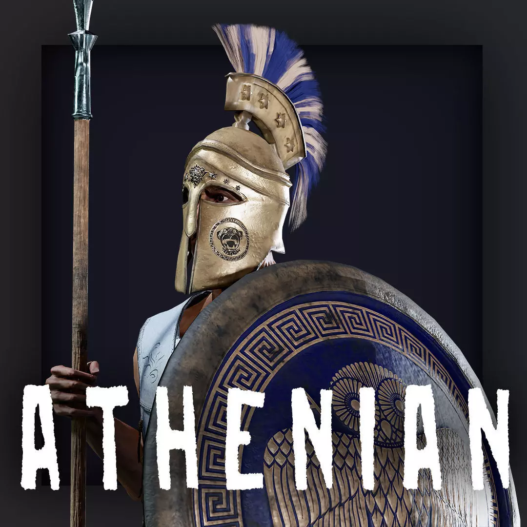 ATHENIAN Hoplite D Low-poly 3D model