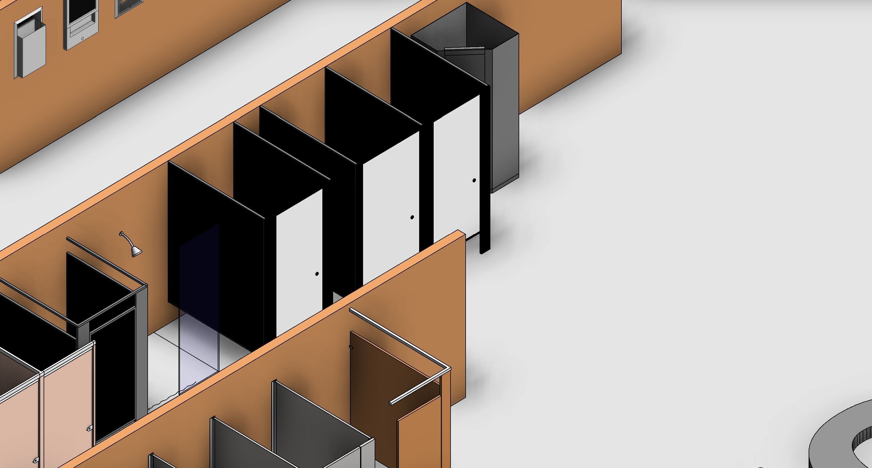 Bathroom Washroom Revit Family Parameter 3D Model 3D model_19