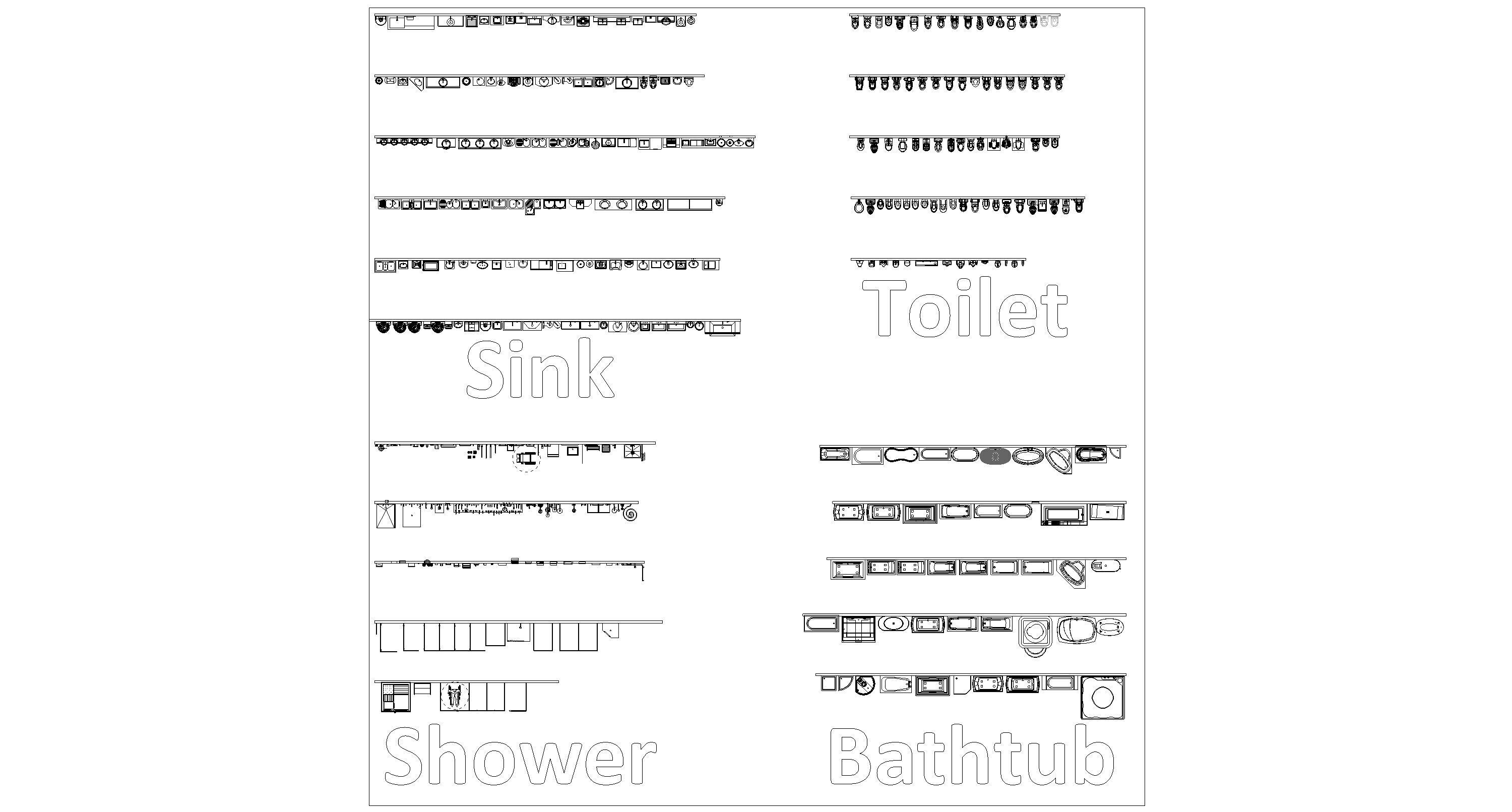 Bathroom Washroom Revit Family Parameter 3D Model 3D model_57