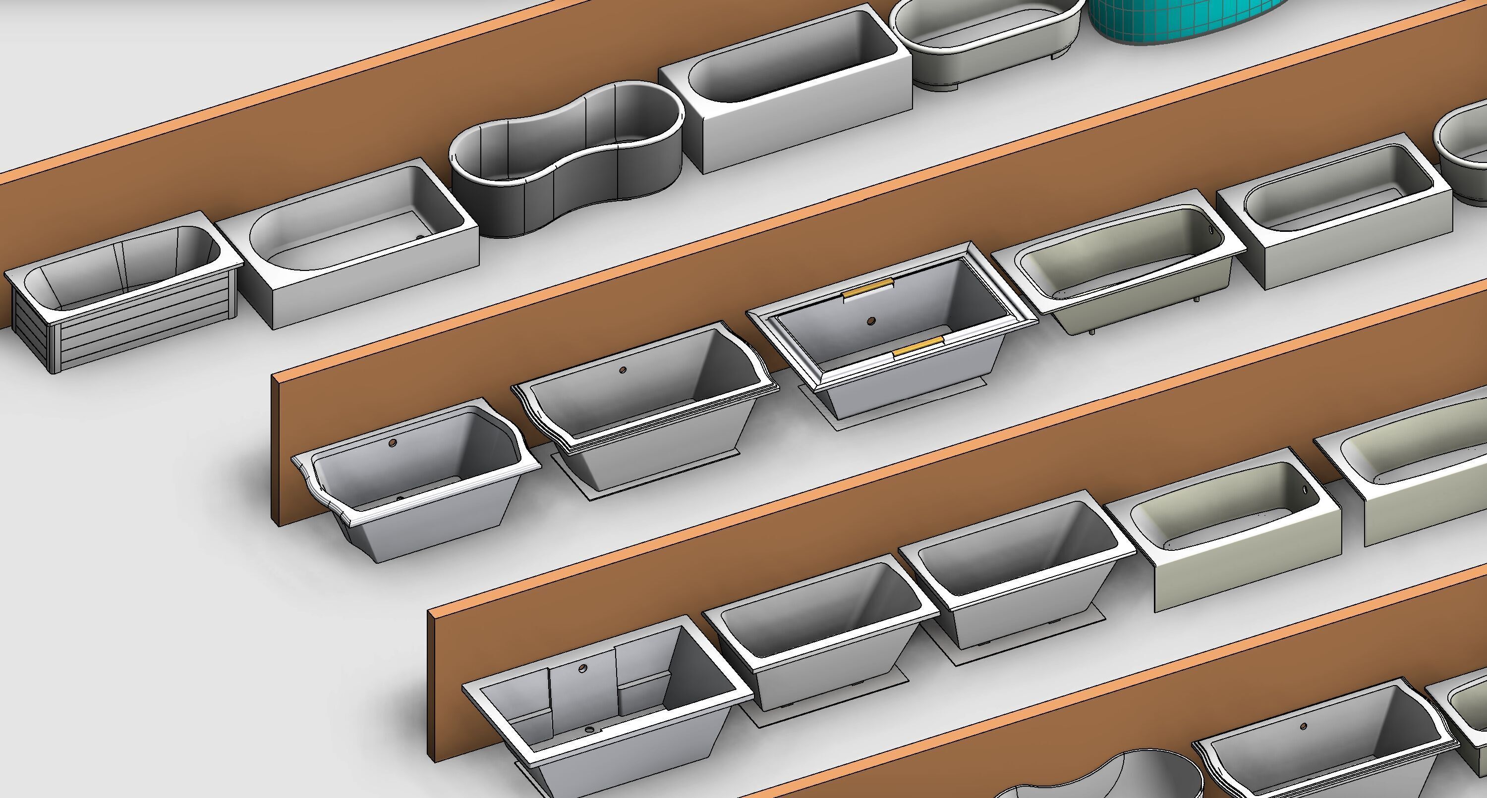 Bathroom Washroom Revit Family Parameter 3D Model 3D model_34