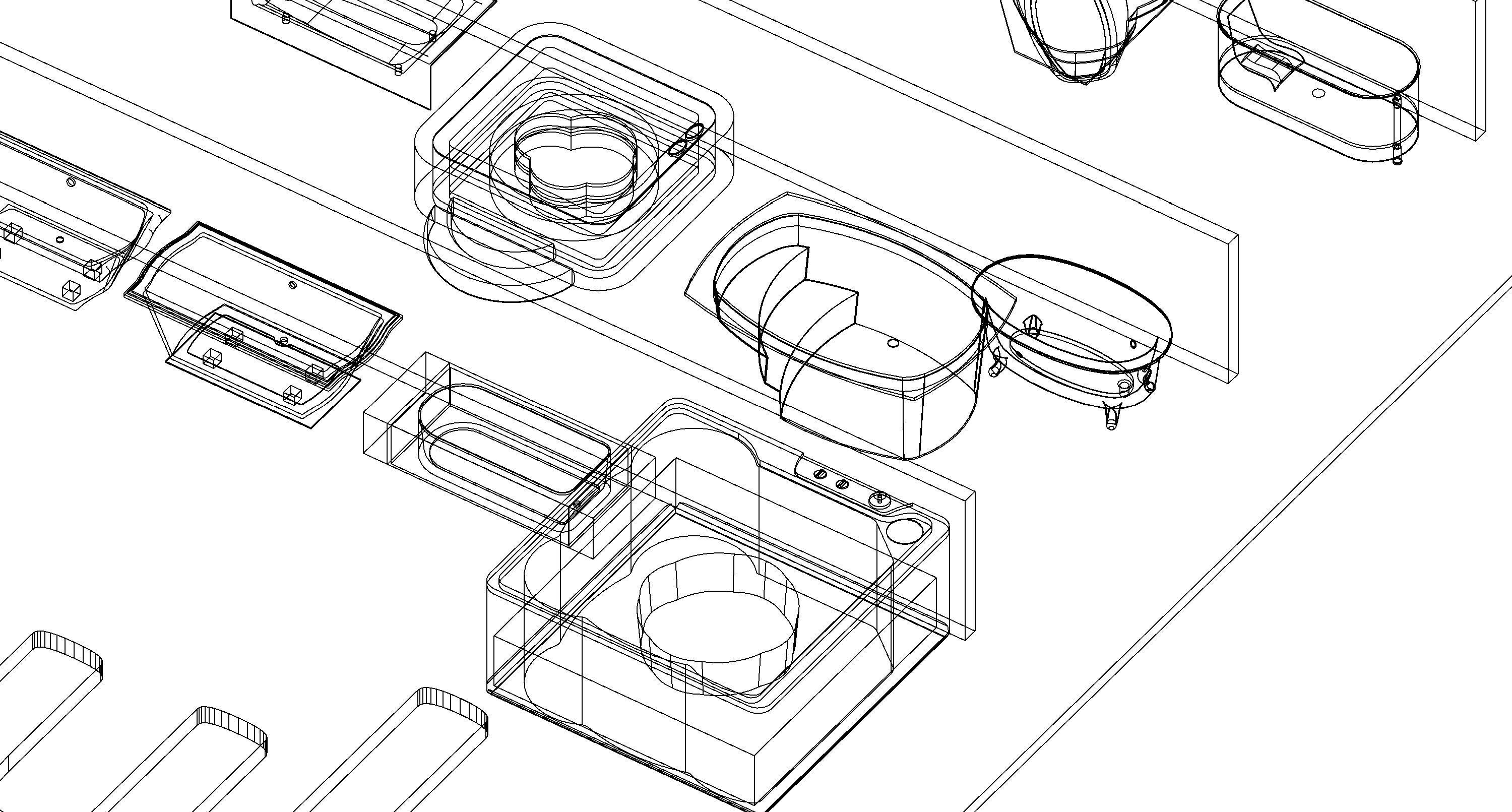 Bathroom Washroom Revit Family Parameter 3D Model 3D model_62