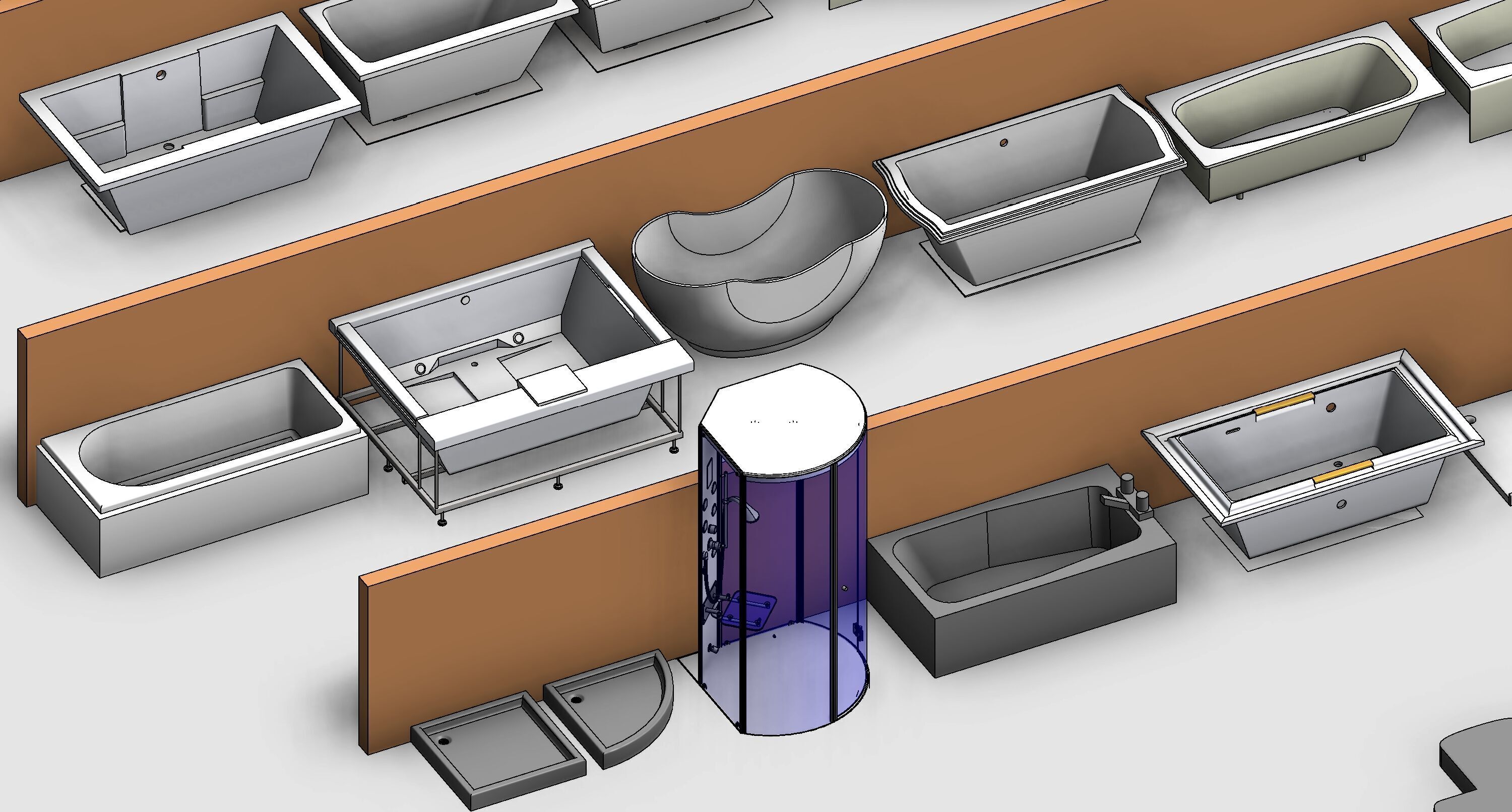 Bathroom Washroom Revit Family Parameter 3D Model 3D model_37