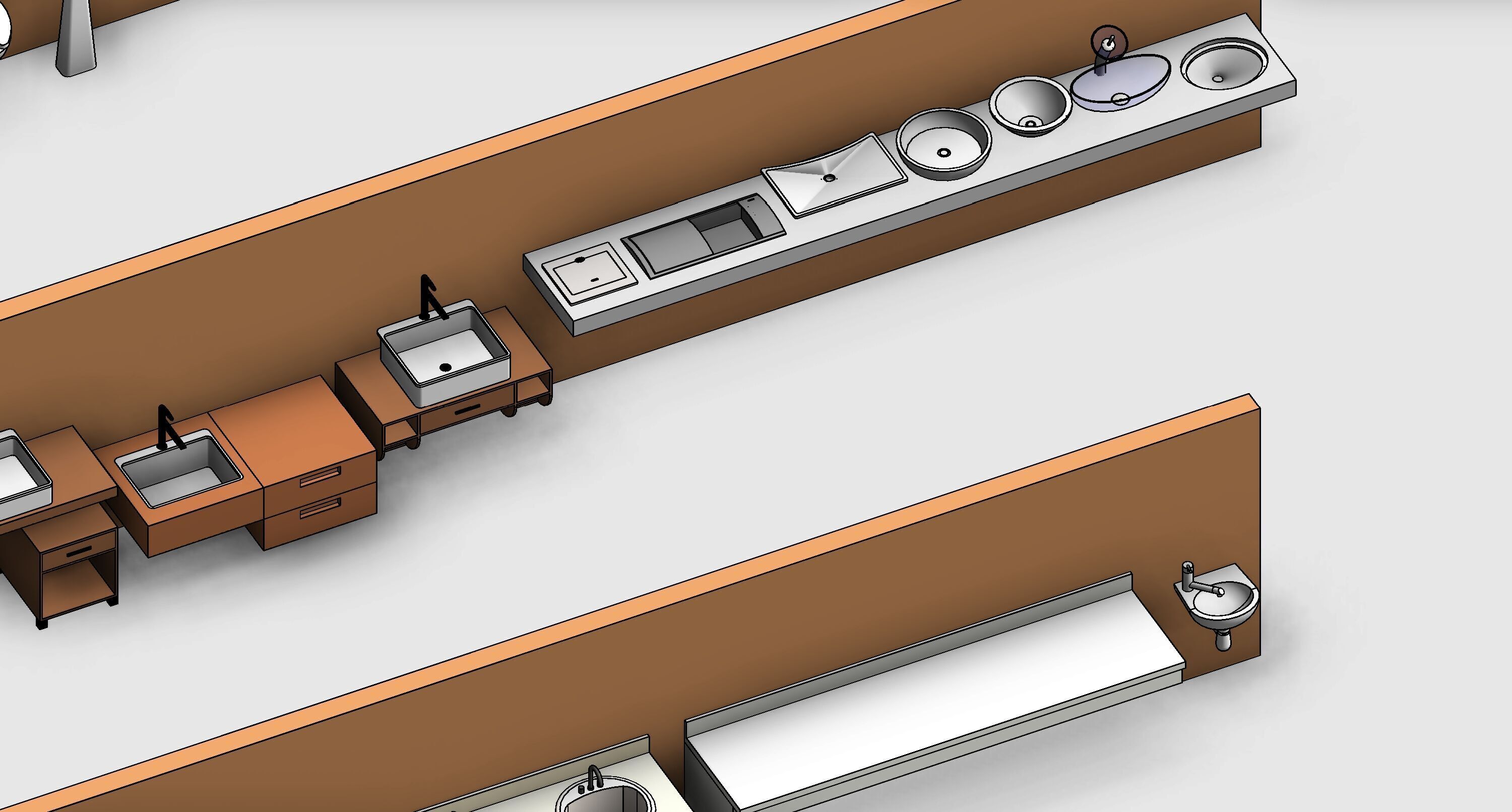 Bathroom Washroom Revit Family Parameter 3D Model 3D model_26