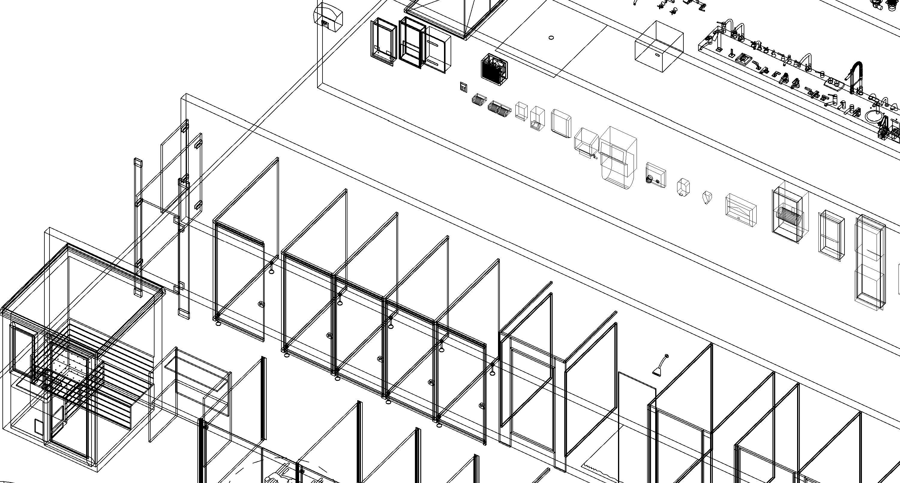 Bathroom Washroom Revit Family Parameter 3D Model 3D model_54