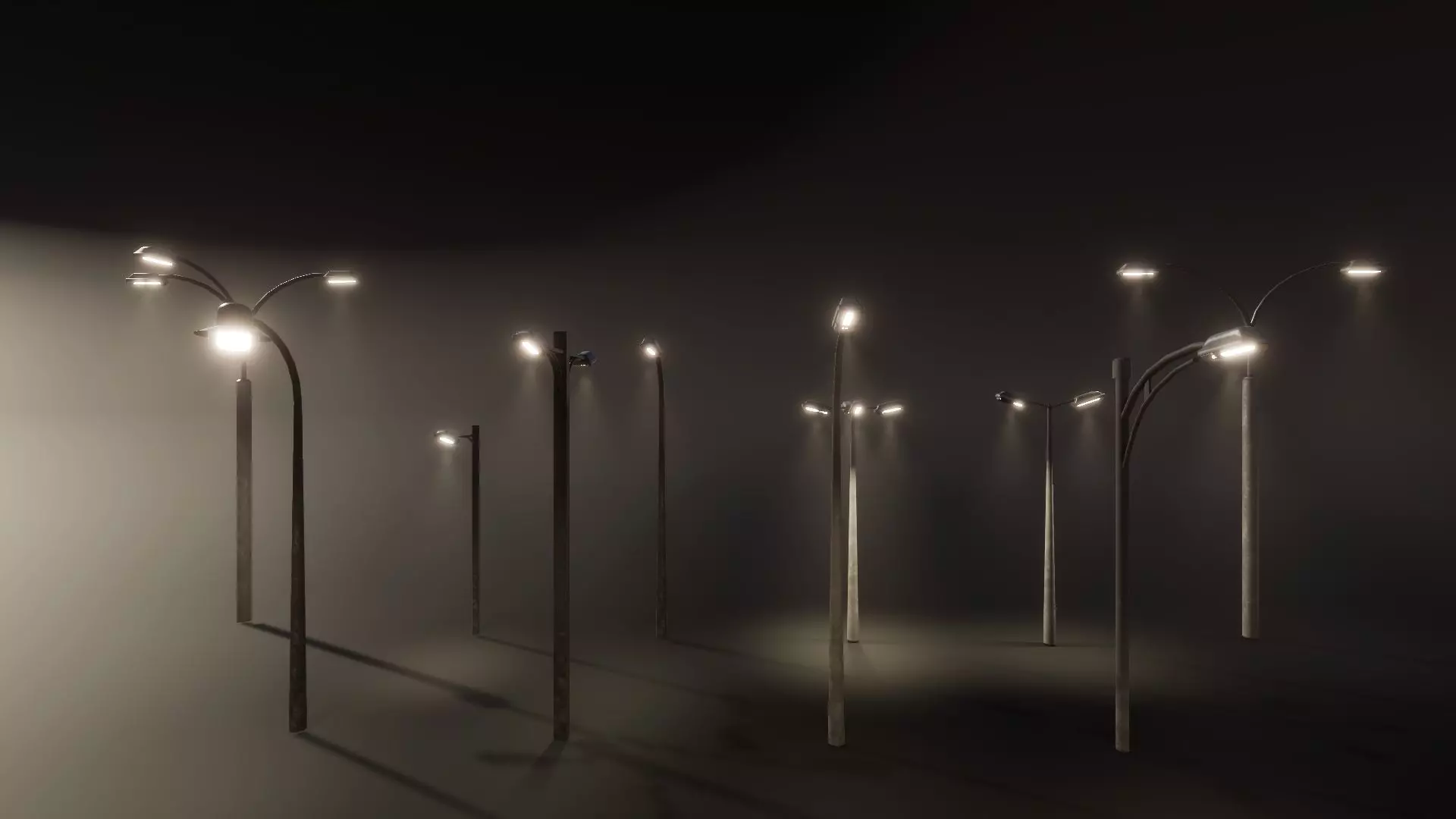 Game Ready Free Street Lights Pack Free low-poly 3D model