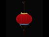 Chinese red lantern  Low-poly 3D model_1
