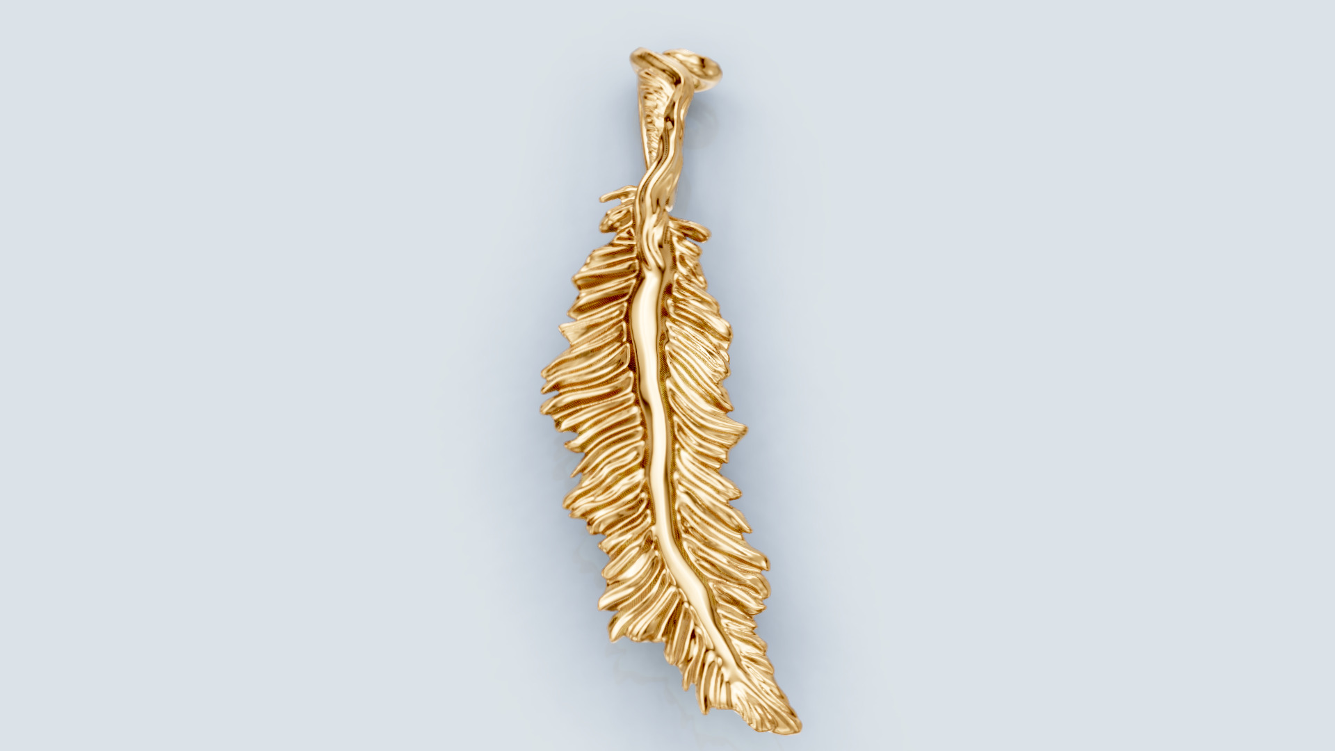 Feather  Pendant 2 3D print model_1