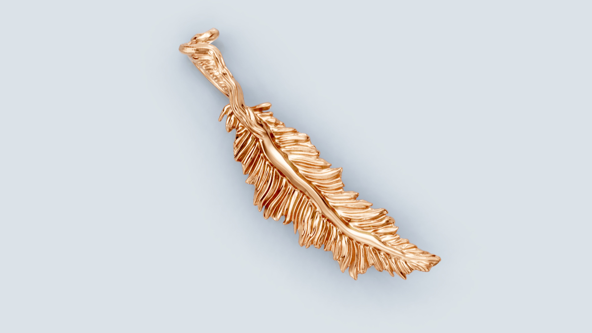 Feather  Pendant 2 3D print model_6