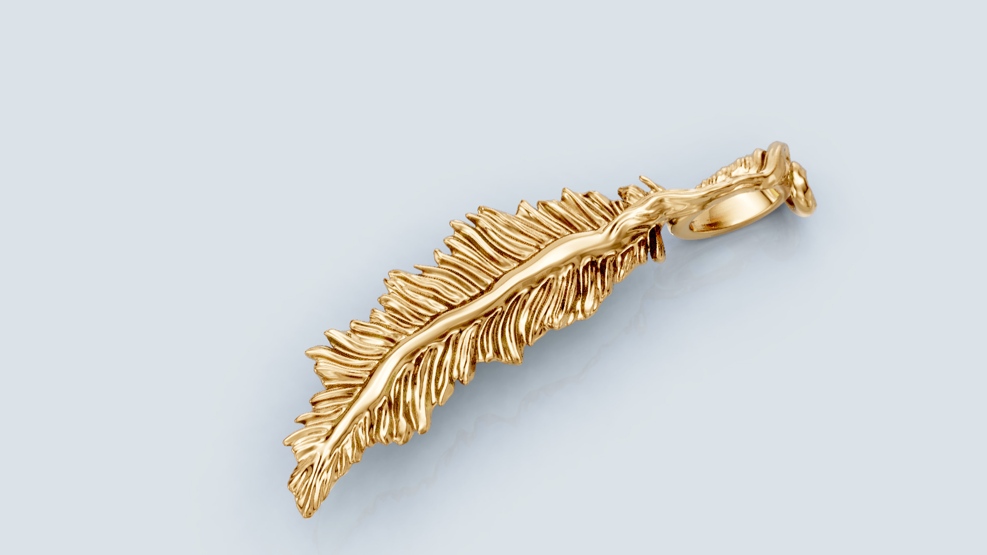 Feather  Pendant 2 3D print model_3