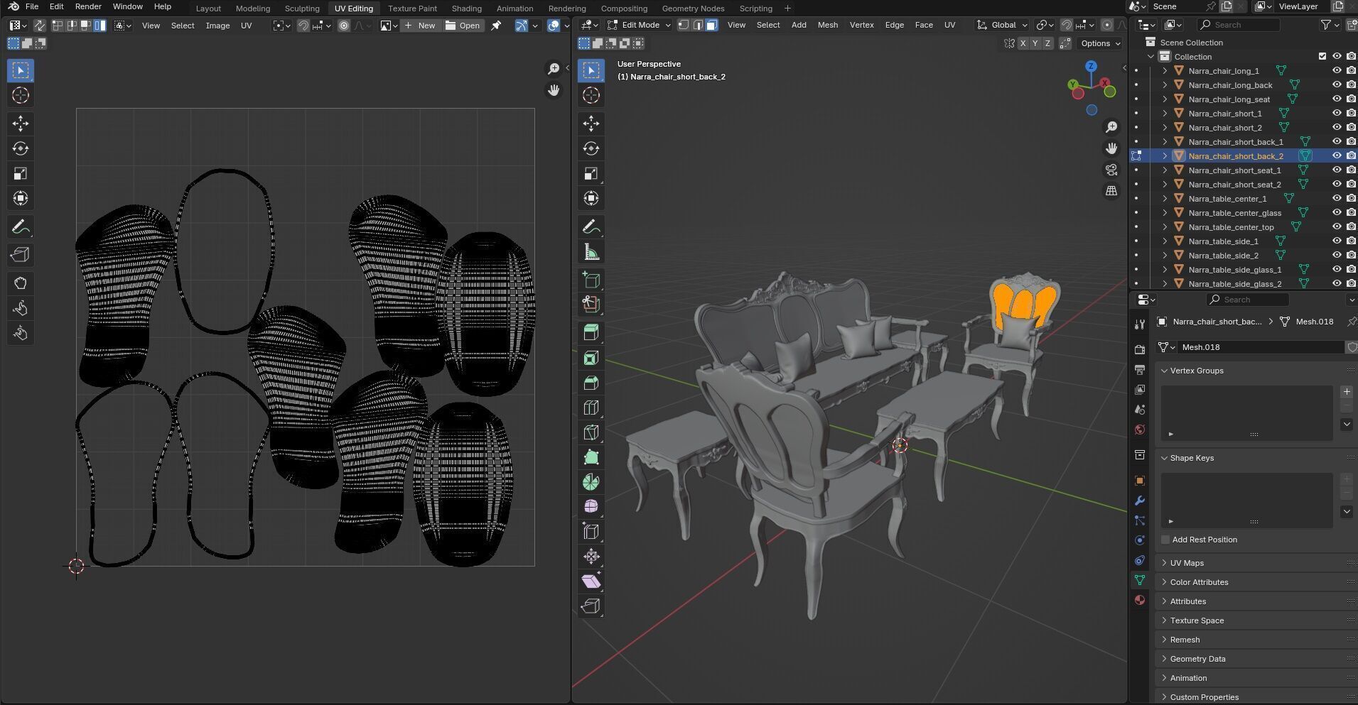 Sofa Wooden set CG1 3D model_26