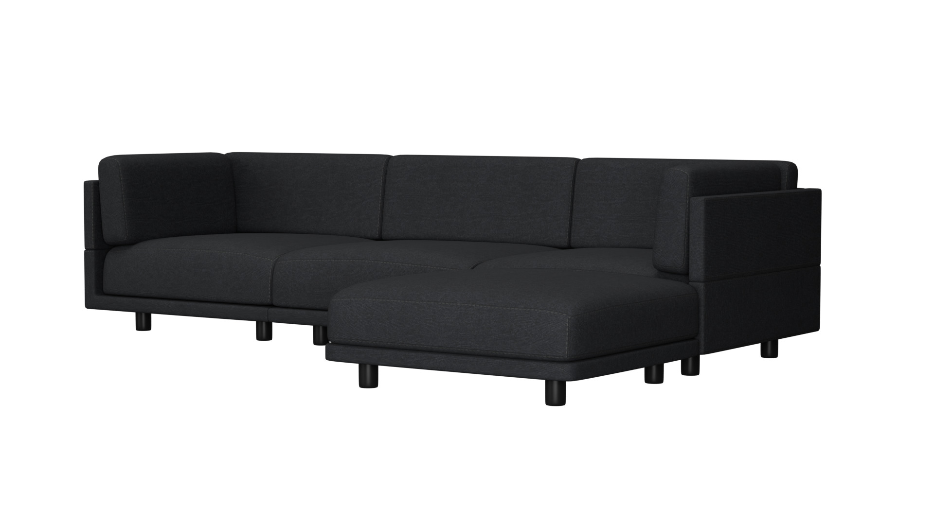 SOFA - L Shaped 4-seat Couch 3D model_8