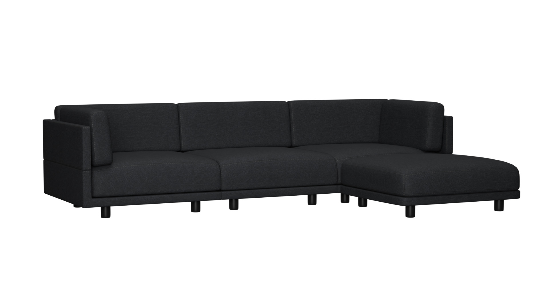 SOFA - L Shaped 4-seat Couch 3D model_2