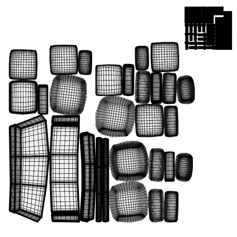 SOFA - L Shaped 4-seat Couch 3D model_12