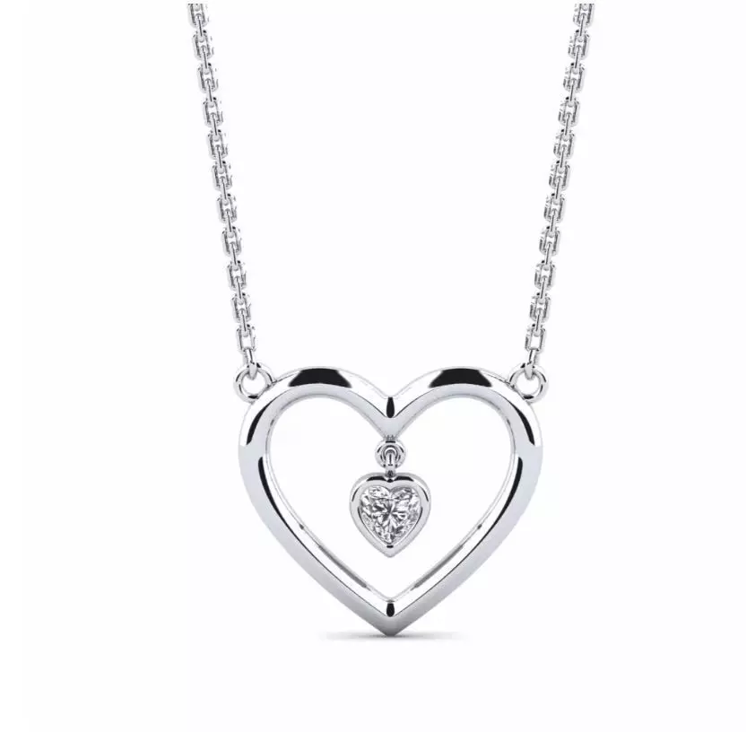 Heart pendant 002 3D print model_0