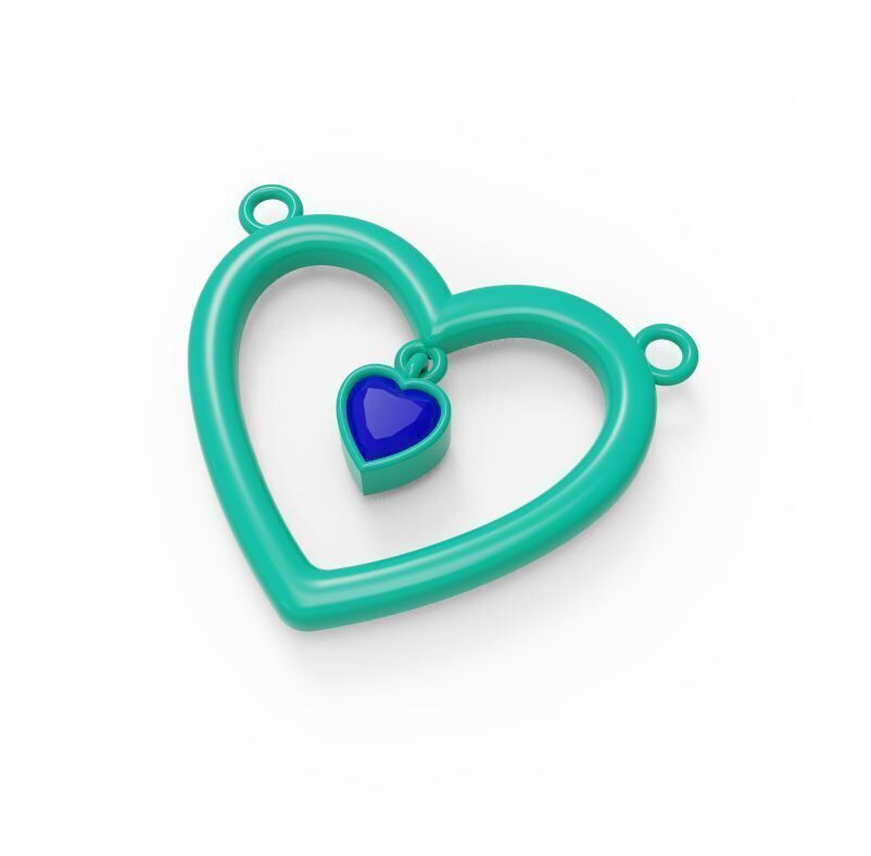 Heart pendant 002 3D print model_5
